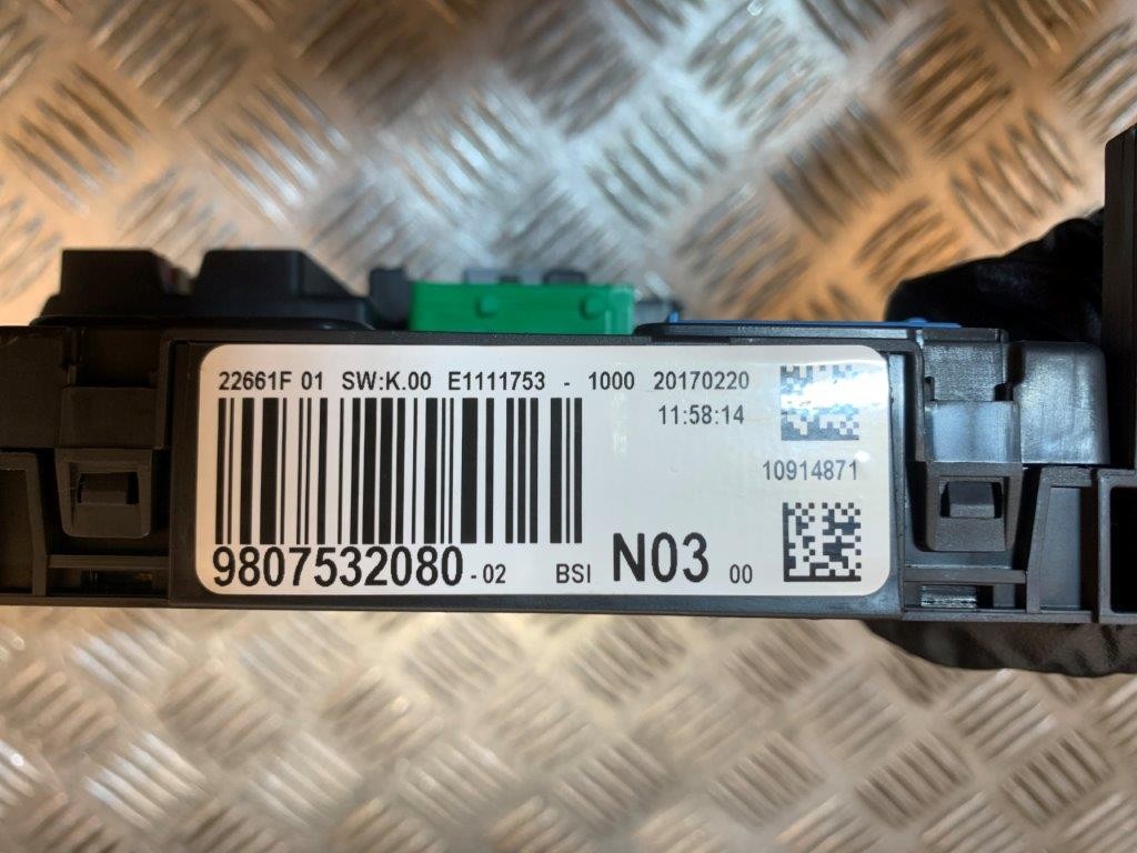15-18 CITROEN C4 CACTUS/PEUGEOT 208 1.6 DIESEL BSI FUSE BOX 9807532080 - Thumbnail 4