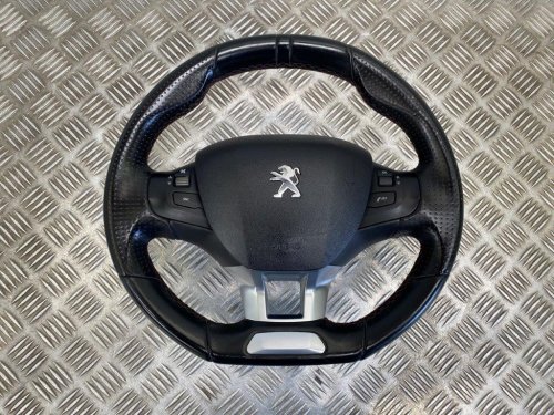 13-19 PEUGEOT 2008/208 GT LINE MULTIFUNCTION LEATHER STEERING WHEEL WITH BAG