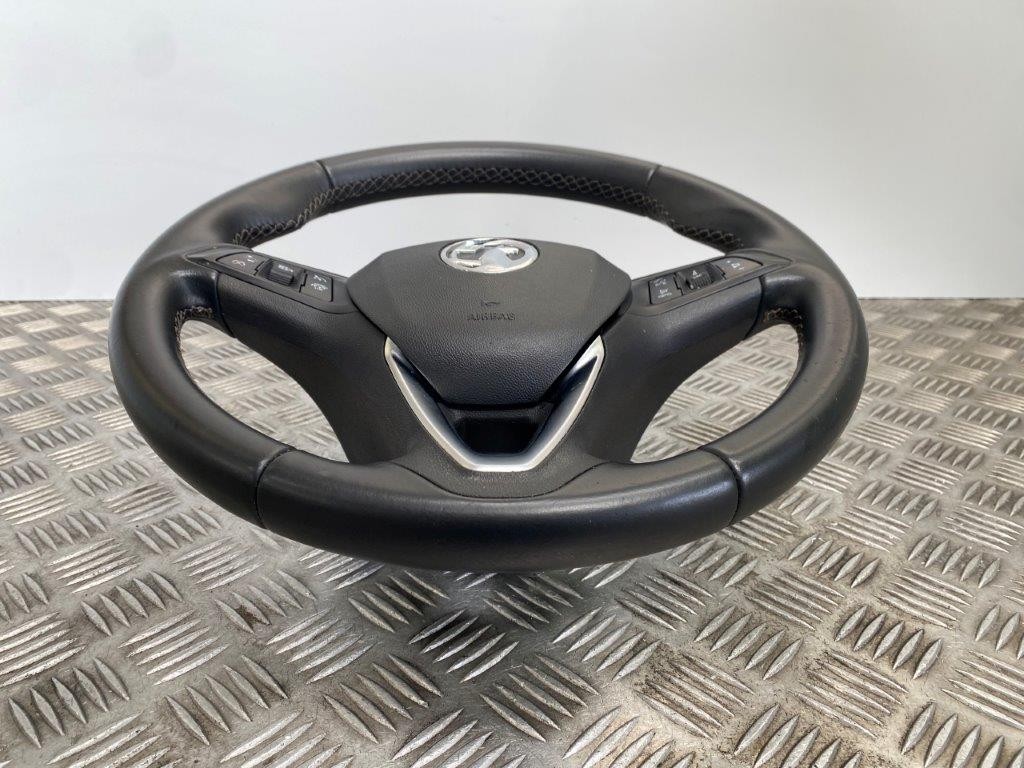 15-19 VAUXHALL ASTRA K MK7 MULTIFUNCTION LEATHER STEERING WHEEL/BAG *HAS WORN - Thumbnail 6