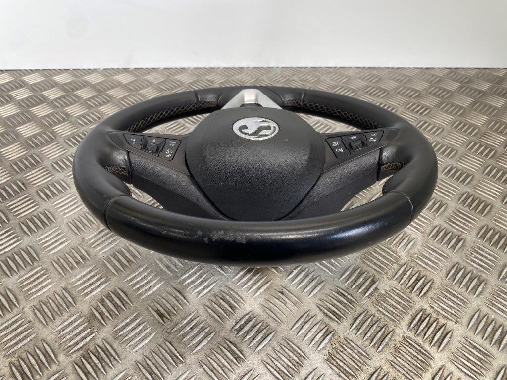 15-19 VAUXHALL ASTRA K MK7 MULTIFUNCTION LEATHER STEERING WHEEL/BAG *HAS WORN - Thumbnail 7