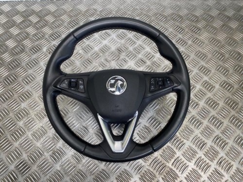 15-19 VAUXHALL ASTRA K MK7 MULTIFUNCTION LEATHER STEERING WHEEL/BAG *HAS WORN