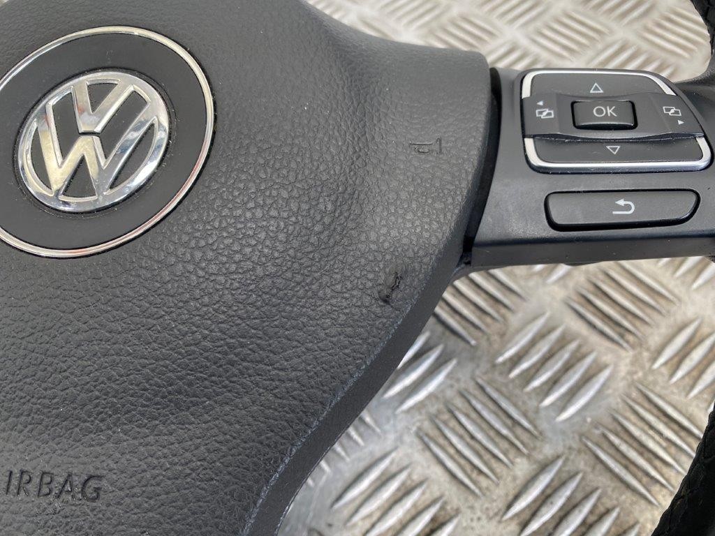 11-16 VW TIGUAN 5N MULTIFUNCTION LEATHER STEERING WHEEL (HAS MARK) - Thumbnail 6