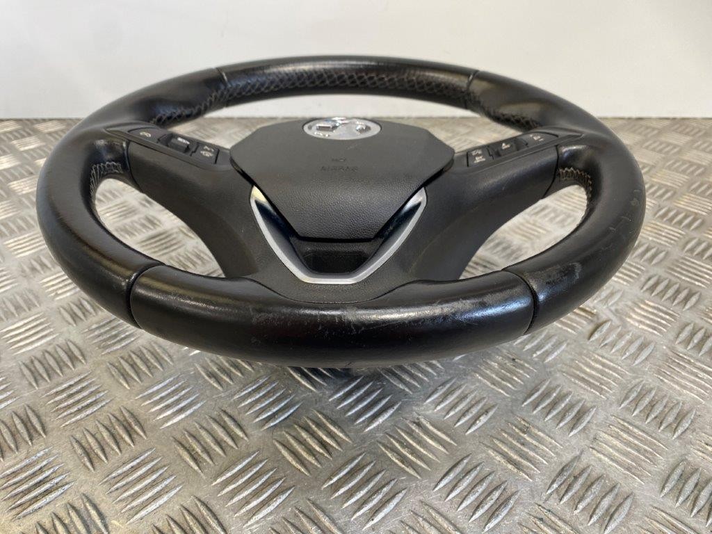 15-19 VAUXHALL CORSA E MULTIFUNCTION LEATHER STEERING WHEEL WITH BAG (SCRATCHED) - Thumbnail 6