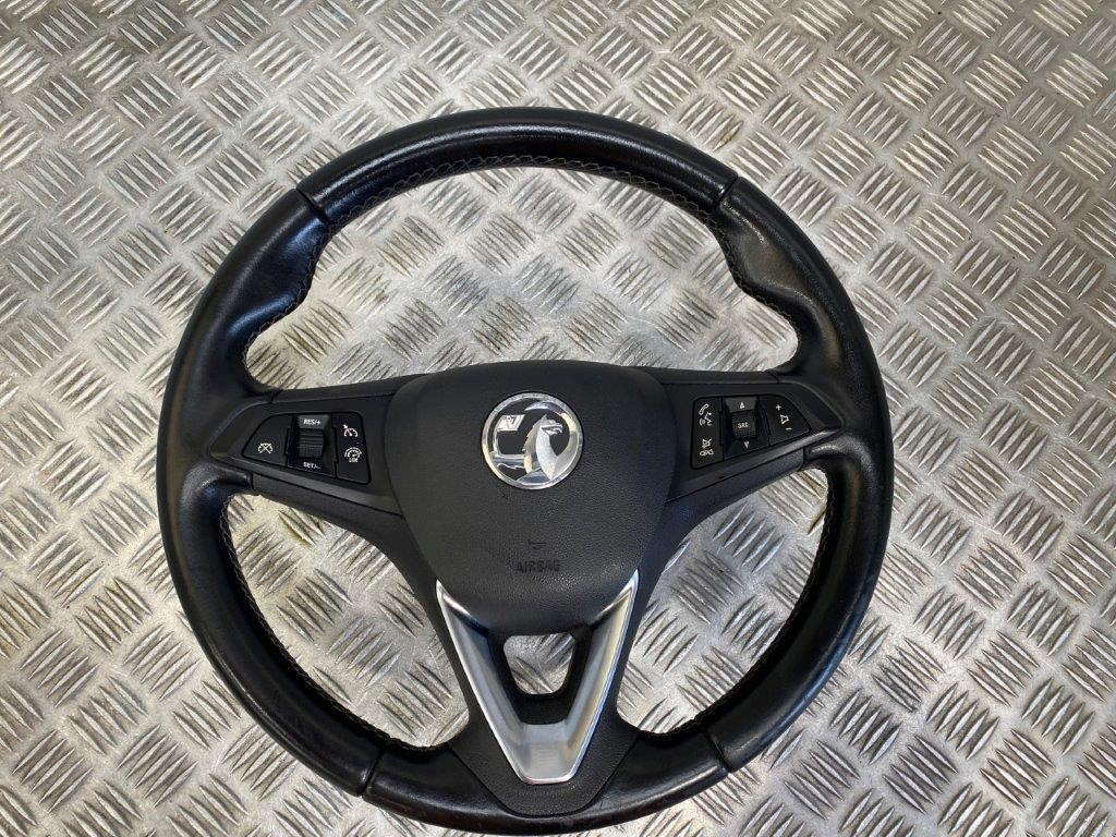 15-19 VAUXHALL CORSA E MULTIFUNCTION LEATHER STEERING WHEEL WITH BAG (SCRATCHED) - Thumbnail 2