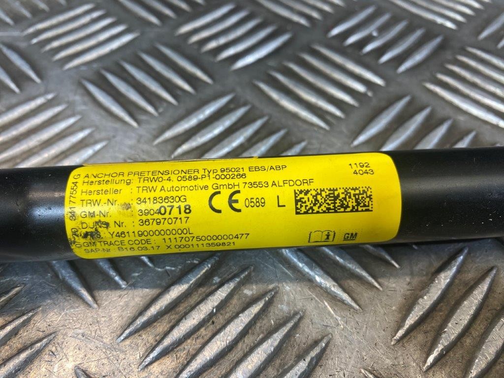 15-19 VAUXHALL ASTRA K MK7 5 DOOR HATCH PASSENGER SIDE FRONT SEAT BELT 39065887 - Thumbnail 10