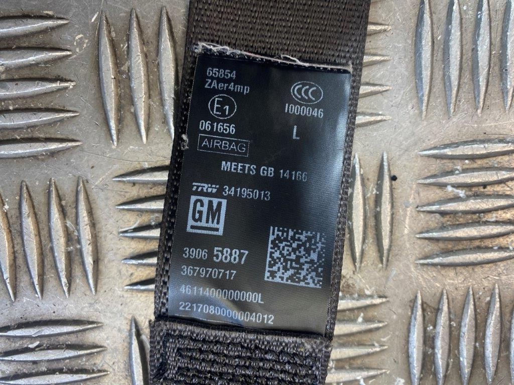 15-19 VAUXHALL ASTRA K MK7 5 DOOR HATCH PASSENGER SIDE FRONT SEAT BELT 39065887 - Thumbnail 11