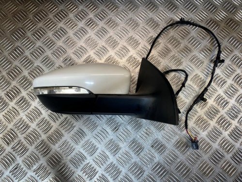 08-14 VW SCIROCCO O/S DRIVER OFF SIDE WING MIRROR WHITE PAINT CODE LB9A