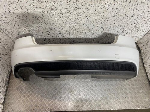 12-17 AUDI A5 8T HATCH S LINE REAR BUMPER WHITE PAINT CODE LS9R (SCRATCHED)